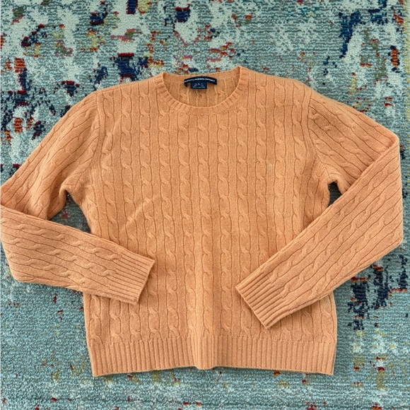 Ralph Lauren Sweaters - J. Crew Orange Cable Knit Crewneck Sweater